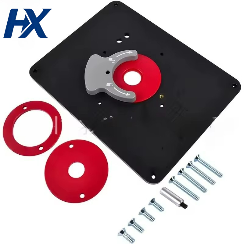 Router Table Insert - PRS4034 Voorgeboorde freestafel-inzetplaat incl. Level-Loc-ringen voor