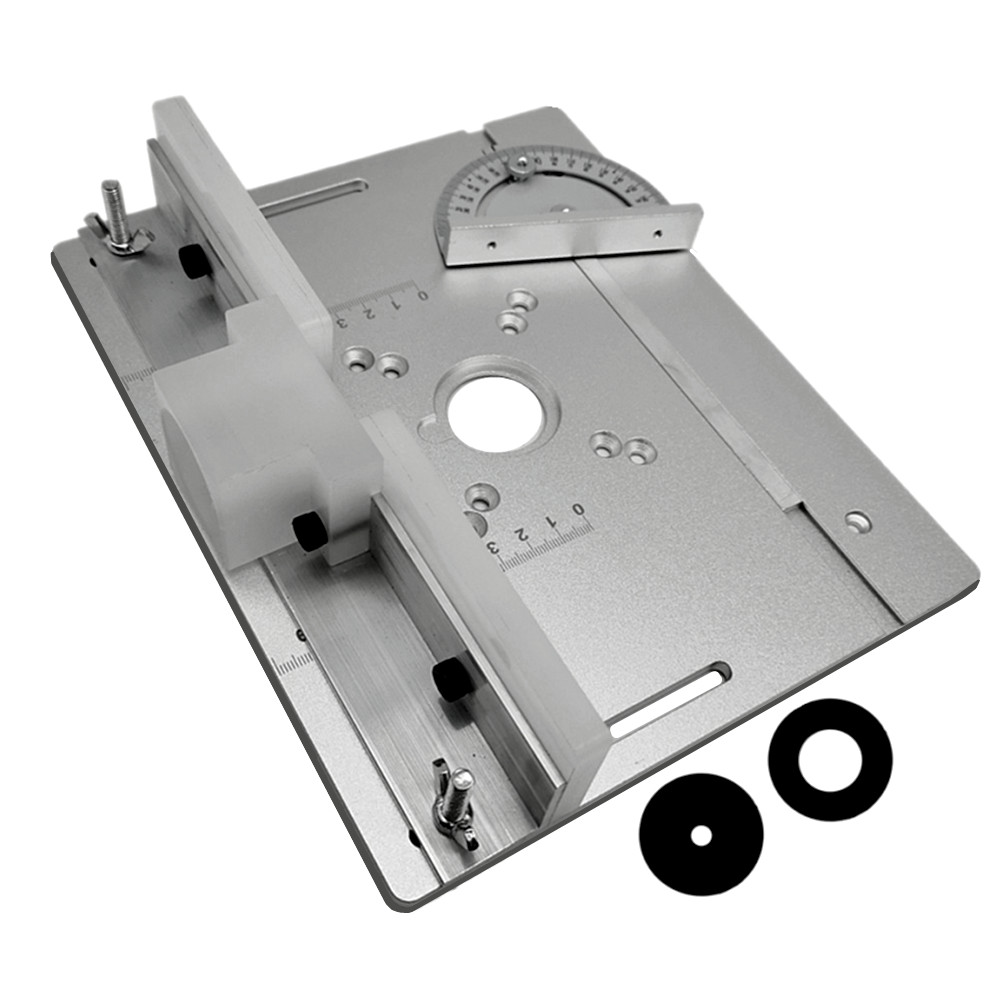 Router Table Insert - Aluminium routertafel inzetplaat met verstekmeter voor