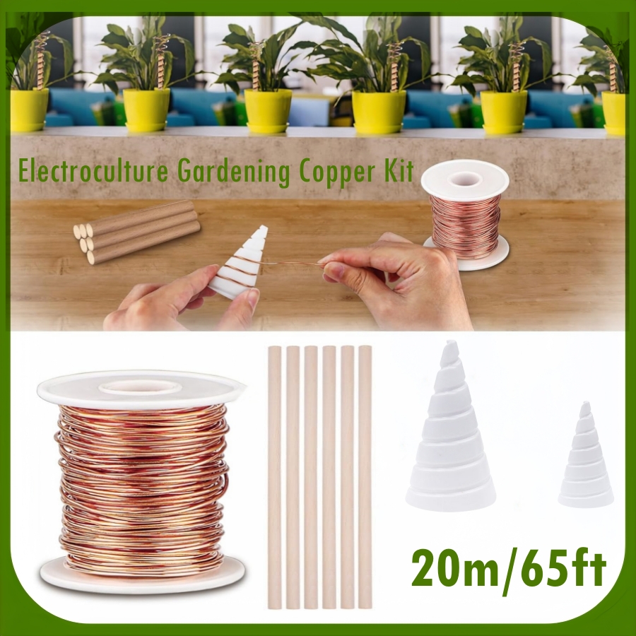 Dowel Jig Kit - 20 m/65ft Elektrocultuur Tuinieren Koperen Kit