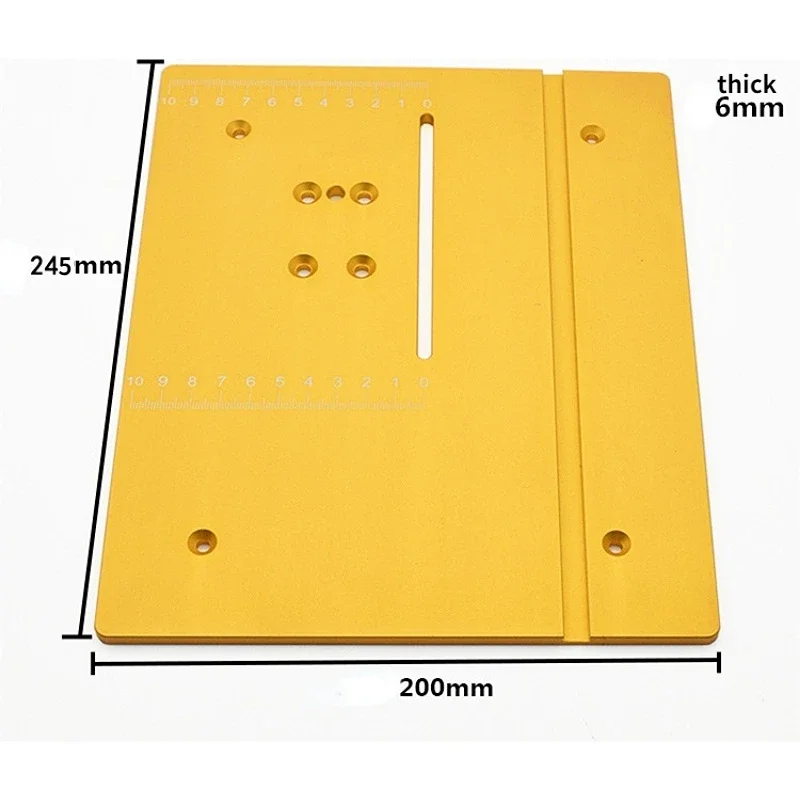 Router Table Insert - Kleine nieuwe T60 aluminium freestafel inzetplaat,