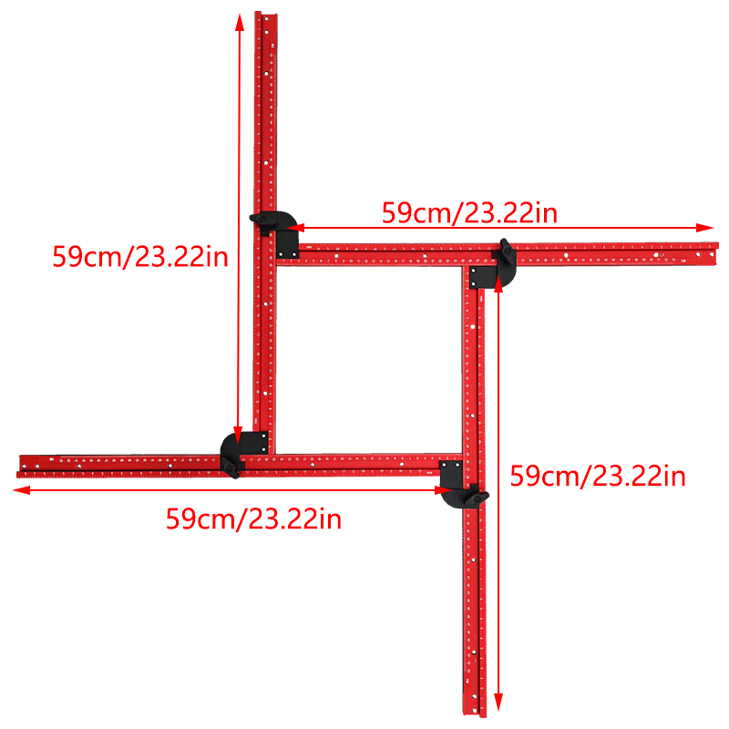 59Cm Verstelbare Vierkante Rou - Dowel Jig Kit recensie en prijs