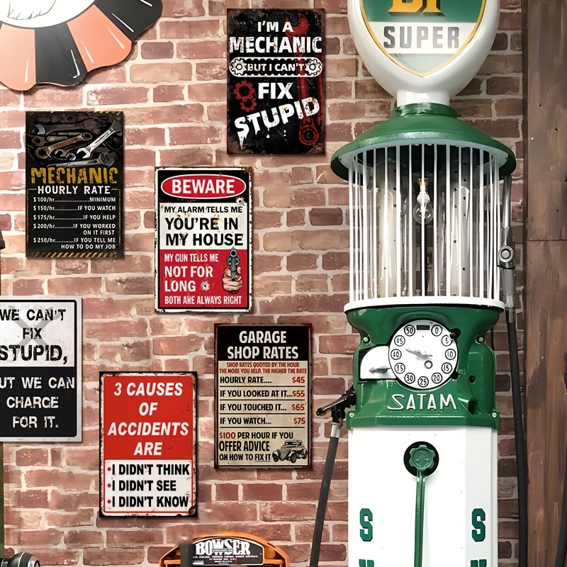 Decoratief bord en plaquette 6 - Workshop Tools Logo recensie en prijs