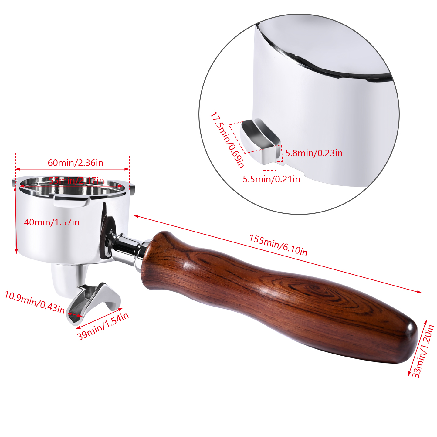 51mm dubbele uitloop koffiefil - Workshop Tools And Equipment recensie en prijs