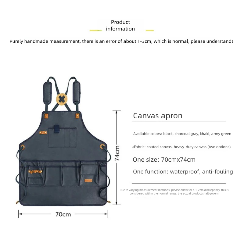 Zware, dikke canvas schort met - Workshop Tools Logo recensie en prijs